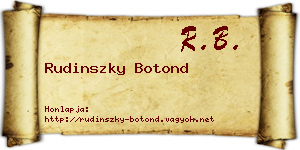 Rudinszky Botond névjegykártya